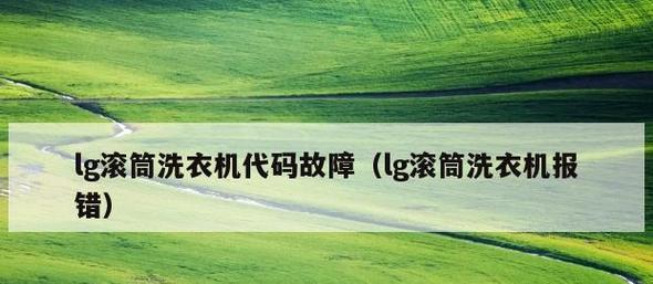 LG洗衣机故障代码FE如何检修？维修方法有哪些？